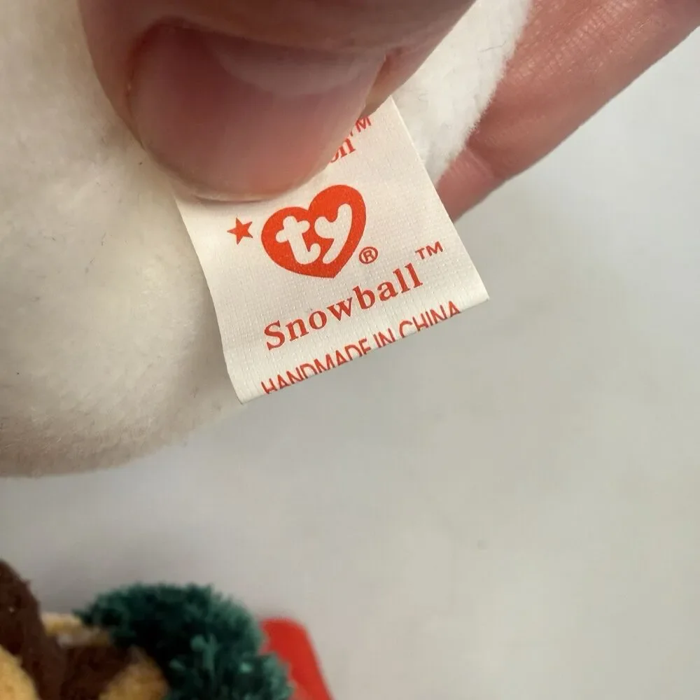Ty Jingle Beanies Lot 5 Jinglepup Snowball Cottonball Snowcap Elfonzo NEW